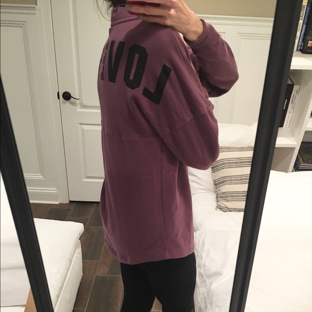Pink Quarter-Button Sweatshirt - Picture 2 of 10